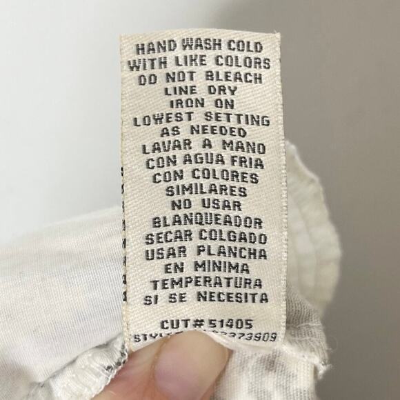 eci Women's Ankle Zip Pants 10 Brown & White Geometric Pattern Skinny Mid Rise - Picture 8 of 8